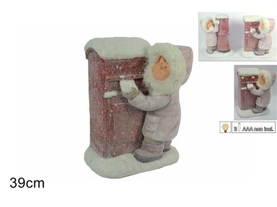 BIMBO C/LETTERA E CASSETTA POSTA C/LUCI 39cm