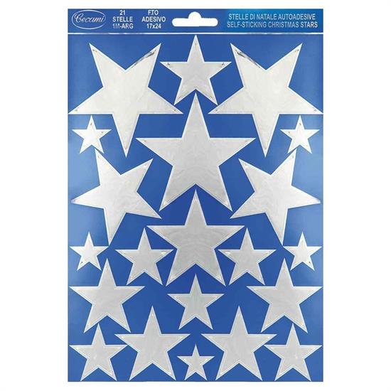 BLISTER STELLE GRANDI ARGENTO ADESIVE