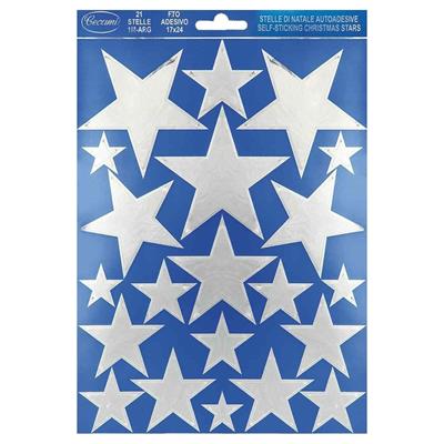 BLISTER STELLE GRANDI ARGENTO ADESIVE