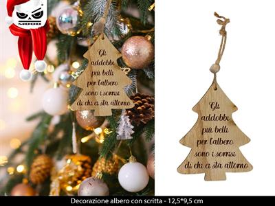 DECORAZIONE LEGNO ALBERO C/SCRITTE ASS.
