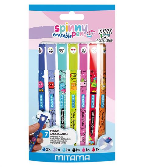 PENNE CANCELLABILI 7pz SPINNY 0.7 ass. MITAMA