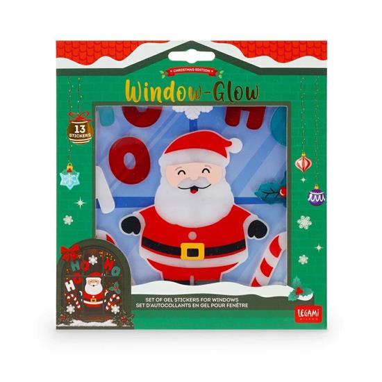 ADESIVI IN GEL PER FINESTRA LEGAMI - BABBO NATALE