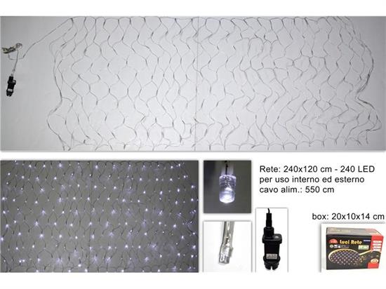 RETE 240 LED BIANCO 2,4x1,2mt ESTERNO/INTERNO